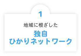1.地域に根差した独自のひかりネットワーク